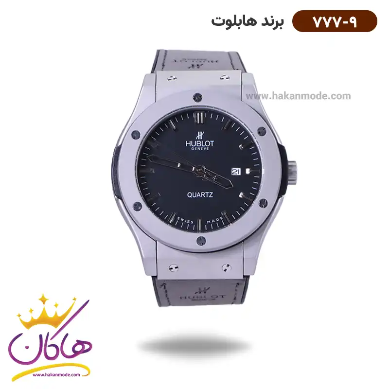 hublot-watch-code-777.91.webp ساعت هابلوت مردانه بند جیر طوسی 777/9 - Image 1