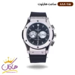 ساعت هابلوت مردانه بند رابر کرنوگراف قاب نقره ای 888/115