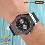 ساعت هابلوت مردانه بند رابر کرنوگراف قاب نقره ای 888/115 - Image 2