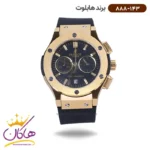 ساعت هابلوت زنانه کرنوگراف بند رابر مشکی 888/143