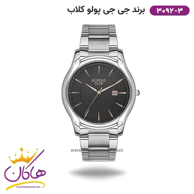 jGpoloclub-watch-code-3092.3-1.webp ساعت جی جی پولو مردانه فلزی صفحه مشکی کد 3092/3 - Image 1