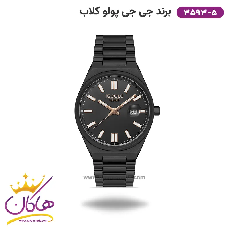 jGpoloclub-watch-code-3593.5-1.webp ساعت جی جی کلاب مردانه فلزی مشکی کد 3593/5 - Image 1