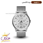 ساعت مچی مردانه لاکسمی فلزی صفحه سفید مدل 1-8057