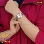 ساعت لاکسمی زنانه فلزی صفحه سفید نگین دار مدل 8140/4 - Image 4