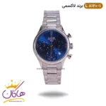 ساعت ست زنانه مردانه لاکسمی نقره ای صفحه سورمه ای کد 8120 - Image 3