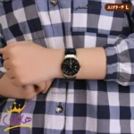 ساعت ست لاکسمی بند چرمی مشکی 8126/4 - Image 2