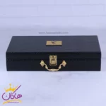 ست کیف چرم و عینک مردانه چرمسال عسلی 181/3 - Image 6
