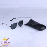 ست کیف چرم و عینک مردانه چرمسال مشکی 181/1 - Image 3