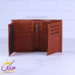 ست کیف چرم و عینک مردانه چرمسال عسلی 181/3 - Image 5