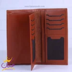 ست کیف کتی چرم و عینک مردانه چرمسال عسلی 180/3 - Image 3