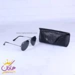 ست کیف کتی چرم و عینک مردانه چرمسال مشکی 182/1 - Image 3