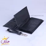 ست کیف کتی چرم و عینک مردانه چرمسال مشکی 182/1 - Image 4