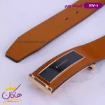 کمربند چرم مردانه عسلی کد 717/1 - Image 2