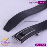 کمربند چرم مردانه مشکی کد 717/1 - Image 2