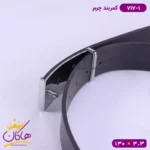 کمربند چرم مردانه مشکی کد 717/1 - Image 5