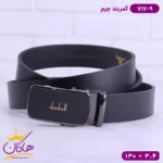 کمربند چرم مردانه مشکی کد 717/9