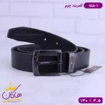 کمربند چرم مردانه مشکی کد 818/1
