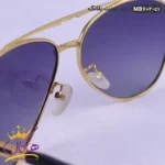 عینک اورجینال خلبانی مونت بلانک طلایی سورمه ای کد 702 Mont Blanc - Image 5