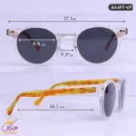 عینک آفتابی شیشه ای پلاریزه موسکات سفید 58869 - Image 2