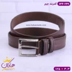 کمربند چرم مردانه قهوه ای تیره کد 134/249