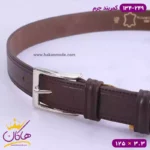 کمربند چرم مردانه قهوه ای تیره کد 134/249 - Image 4