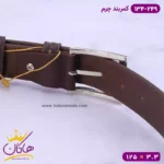 کمربند چرم مردانه قهوه ای تیره کد 134/249 - Image 3