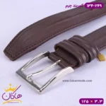 کمربند چرم مردانه قهوه ای تیره کد 134/249 - Image 2