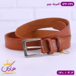 کمربند چرم مردانه قهوه ای روشن کد 134/249