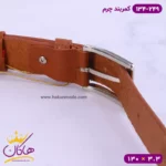 کمربند چرم مردانه قهوه ای روشن کد 134/249 - Image 3
