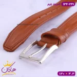 کمربند چرم مردانه قهوه ای روشن کد 134/249 - Image 2