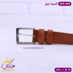 کمربند چرم مردانه قهوه ای روشن کد 134/249 - Image 5