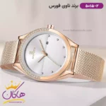 ساعت زنانه نیوی فورس تمام رزگلد بند حصیری 5015/2 - Image 3