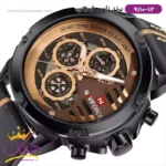 ساعت مردانه نیوی فورس اسپرت بند چرم مشکی فول تایم 9110/12 - Image 2