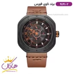 ساعت مردانه نیوی فورس بند چرم قهوه ای قاب مربع 9141/2