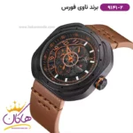 ساعت مردانه نیوی فورس بند چرم قهوه ای قاب مربع 9141/2 - Image 2