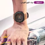 ساعت مردانه نیوی فورس بند چرم قهوه ای قاب مربع 9141/2 - Image 5