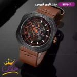 ساعت مردانه نیوی فورس بند چرم قهوه ای قاب مربع 9141/2 - Image 4