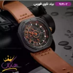 ساعت مردانه نیوی فورس بند چرم قهوه ای قاب مربع 9141/2 - Image 3
