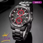 ساعت مردانه نیوی فورس فلزی مشکی قرمز فول دیت 9149/2 - Image 3