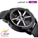 ساعت مردانه نیوی فورس بند فلزی مشکی حصیری 9155/1 - Image 4