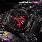 ساعت مچی مردانه نیوی فورس بند چرم مشکی قرمز 9156/3 - Image 3