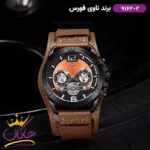 ساعت مچی مردانه نیوی فورس بند چرم قهوه ای قاب مشکی 9162/2 - تصویر 3
