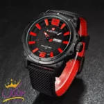 ساعت مردانه نیوی فورس بند برزنت مشکی قرمز 9066/1 - Image 3