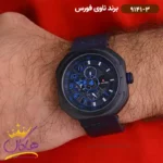 ساعت نیوی فورس مردانه اسپرت بند چرمی فول دیت کد 9141/3 - Image 2