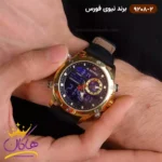 ساعت مچی نیوی فورس دو زمانه مشکی قاب طلایی 9208 - Image 2