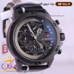 ساعت نیوی فورس مردانه بند چرمی مشکی فول دیت کد 9110/4 - Image 2