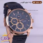 ساعت نیوی فورس مردانه بند چرمی صفحه آبی فول دیت 9148/5 - Image 2