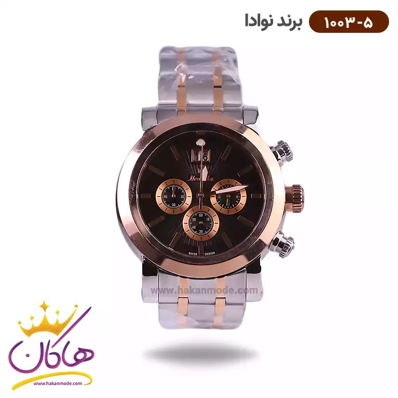 nevada-watch-code-1003.51.webp ساعت نوادا مردانه بند فلزی 1003/5 - Image 1