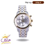 ساعت نوادا ست فلزی نقره ای طلایی کرنوگراف 1265 - Image 2