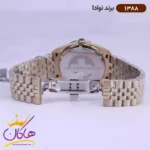 ساعت ست نوادا فلزی طلایی کد 1388 - Image 5